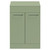 Napoli Olive Green 600mm Floor Standing Vanity Unit for Countertop Basins with 2 Doors and Polished Chrome Handles Front View