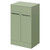 Napoli Olive Green 500mm Floor Standing Vanity Unit for Countertop Basins with 2 Doors and Polished Chrome Handles Right Hand View