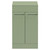 Napoli Olive Green 500mm Floor Standing Vanity Unit for Countertop Basins with 2 Doors and Polished Chrome Handles Front View