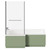 Loire 1700mm Left Hand L Shaped Shower Bath with Polished Chrome Towel Rail Bath Screen and Olive Green Front and End Bath Panels Front View