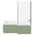 Loire 1700mm Right Hand L Shaped Shower Bath with Polished Chrome Bath Screen and Olive Green Front and End Bath Panels Front View