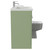 Napoli Combination Olive Green 1100mm Vanity Unit Toilet Suite with Left Hand L Shaped 1 Tap Hole Basin and 2 Doors with Polished Chrome Handles Side on View