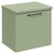 Napoli Olive Green 500mm Wall Mounted Vanity Unit for Countertop Basins with Single Drawer and Gunmetal Grey Handle Left Hand View