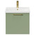 Napoli Olive Green 500mm Wall Mounted Vanity Unit with 1 Tap Hole Basin and Single Drawer with Brushed Brass Handle Front View Napoli Olive Green 500mm Wall Mounted Vanity Unit with 1 Tap Hole Basin and Single Drawer with Brushed Brass Handle Front View