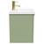 Napoli Olive Green 500mm Wall Mounted Vanity Unit with 1 Tap Hole Basin and Single Drawer with Brushed Brass Handle Side View Napoli Olive Green 500mm Wall Mounted Vanity Unit with 1 Tap Hole Basin and Single Drawer with Brushed Brass Handle Side View