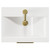 Napoli Olive Green 500mm Wall Mounted Vanity Unit with 1 Tap Hole Basin and Single Drawer with Brushed Brass Handle Top View Napoli Olive Green 500mm Wall Mounted Vanity Unit with 1 Tap Hole Basin and Single Drawer with Brushed Brass Handle Top View