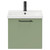 Napoli Olive Green 500mm Wall Mounted Vanity Unit with 1 Tap Hole Basin and Single Drawer with Matt Black Handle Front View