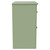 Napoli Olive Green 800mm Floor Standing Vanity Unit for Countertop Basins with 2 Drawers and Brushed Brass Handles Side View