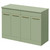 Napoli Olive Green 1200mm Floor Standing Vanity Unit for Countertop Basins with 4 Doors and Brushed Brass Handles Right Hand View Napoli Olive Green 1200mm Floor Standing Vanity Unit for Countertop Basins with 4 Doors and Brushed Brass Handles Right Hand View