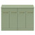 Napoli Olive Green 1200mm Floor Standing Vanity Unit for Countertop Basins with 4 Doors and Brushed Brass Handles Front View Napoli Olive Green 1200mm Floor Standing Vanity Unit for Countertop Basins with 4 Doors and Brushed Brass Handles Front View