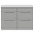 Napoli Gloss Grey Pearl 1200mm Floor Standing Vanity Unit for Countertop Basins with 4 Drawers and Polished Chrome Handles Front View