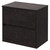 Montego Metallic Slate 600mm Wall Mounted Vanity Unit for Countertop Basins with 2 Drawers Right Hand View