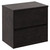 Montego Metallic Slate 600mm Wall Mounted Vanity Unit for Countertop Basins with 2 Drawers Left Hand View
