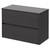 Montego Graphite Grey 800mm Wall Mounted Vanity Unit for Countertop Basins with 2 Drawers Right Hand View