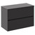 Montego Graphite Grey 800mm Wall Mounted Vanity Unit for Countertop Basins with 2 Drawers Left Hand View