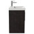Horizon Metallic Slate 500mm Wall Mounted Vanity Unit with 1 Tap Hole Slim Edge Basin and 2 Doors with Polished Chrome Handles View from Side