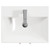 Horizon Metallic Slate 500mm Wall Mounted Vanity Unit with 1 Tap Hole Slim Edge Basin and 2 Doors with Polished Chrome Handles View from Top