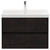Montego Metallic Slate 800mm Wall Mounted Vanity Unit with 1 Tap Hole Slim Edge Basin and 2 Drawers View from Front
