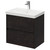 Montego Metallic Slate 600mm Wall Mounted Vanity Unit with 1 Tap Hole Slim Edge Basin and 2 Drawers Right Hand View