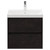Montego Metallic Slate 600mm Wall Mounted Vanity Unit with 1 Tap Hole Slim Edge Basin and 2 Drawers View from Front