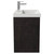 Montego Metallic Slate 600mm Wall Mounted Vanity Unit with 1 Tap Hole Slim Edge Basin and 2 Drawers View from Side
