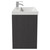 Horizon Graphite Grey 800mm Wall Mounted Vanity Unit with 1 Tap Hole Slim Edge Basin and 2 Drawers with Polished Chrome Handles Side View