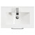 Horizon Graphite Grey 600mm Wall Mounted Vanity Unit with 1 Tap Hole Minimalist Basin and Single Drawer with Polished Chrome Handle Top View