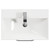 Horizon Graphite Grey 600mm Wall Mounted Vanity Unit with 1 Tap Hole Slim Edge Basin and 2 Drawers with Polished Chrome Handles Top View
