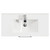 Horizon White Ash 800mm Wall Mounted Vanity Unit with 1 Tap Hole Minimalist Basin and Single Drawer with Polished Chrome Handle View from Top
