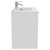 Horizon White Ash 800mm Wall Mounted Vanity Unit with 1 Tap Hole Minimalist Basin and 2 Drawers with Polished Chrome Handles View from Side