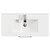 Horizon White Ash 800mm Wall Mounted Vanity Unit with 1 Tap Hole Minimalist Basin and 2 Drawers with Polished Chrome Handles View from Top