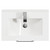 Horizon Metallic Slate 600mm Wall Mounted Vanity Unit with 1 Tap Hole Minimalist Basin and Single Drawer with Polished Chrome Handle View from Top