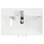 Horizon Metallic Slate 600mm Wall Mounted Vanity Unit with 1 Tap Hole Slim Edge Basin and 2 Doors with Polished Chrome Handles View from Top