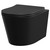 Colore Matt Black Wall Hung Toilet Pan with Soft Close Toilet Seat Right Hand View