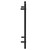 Colore Matt Black 800mm x 400mm Straight Electric Heated Towel Rail Side View
