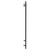 Colore Matt Black 1600mm x 600mm Straight Electric Heated Towel Rail Side View Colore Matt Black 1600mm x 600mm Straight Electric Heated Towel Rail Side View