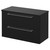 Napoli 390 Nero Oak 800mm Wall Mounted Vanity Unit for Countertop Basins with 2 Drawers and Polished Chrome Handles Right Hand View