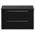 Napoli 390 Nero Oak 800mm Wall Mounted Vanity Unit for Countertop Basins with 2 Drawers and Polished Chrome Handles Front View