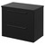 Napoli 390 Nero Oak 600mm Wall Mounted Vanity Unit for Countertop Basins with 2 Drawers and Gunmetal Grey Handles Right Hand View