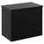 Napoli 390 Nero Oak 600mm Wall Mounted Vanity Unit for Countertop Basins with 2 Drawers and Gunmetal Grey Handles Left Hand View