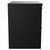 Napoli 390 Nero Oak 600mm Wall Mounted Vanity Unit for Countertop Basins with 2 Drawers and Brushed Brass Handles Side View