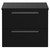 Napoli 390 Nero Oak 600mm Wall Mounted Vanity Unit for Countertop Basins with 2 Drawers and Polished Chrome Handles Front View