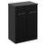 Napoli 390 Nero Oak 600mm Floor Standing Vanity Unit for Countertop Basins with 2 Doors and Polished Chrome Handles Left Hand View