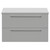 Napoli 390 Gloss Grey Pearl 800mm Wall Mounted Vanity Unit for Countertop Basins with 2 Drawers and Polished Chrome Handles Front View