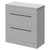 Napoli 390 Gloss Grey Pearl 800mm Floor Standing Vanity Unit for Countertop Basins with 2 Drawers and Gunmetal Grey Handles Right Hand View