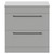 Napoli 390 Gloss Grey Pearl 800mm Floor Standing Vanity Unit for Countertop Basins with 2 Drawers and Gunmetal Grey Handles Front View