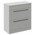 Napoli 390 Gloss Grey Pearl 800mm Floor Standing Vanity Unit for Countertop Basins with 2 Drawers and Gunmetal Grey Handles Left Hand View