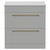 Napoli 390 Gloss Grey Pearl 800mm Floor Standing Vanity Unit for Countertop Basins with 2 Drawers and Brushed Brass Handles Front View