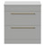 Napoli 390 Gloss Grey Pearl 800mm Floor Standing Vanity Unit for Countertop Basins with 2 Drawers and Brushed Brass Handles Front View