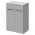 Napoli 390 Gloss Grey Pearl 600mm Floor Standing Vanity Unit for Countertop Basins with 2 Doors and Matt Black Handles Right Hand View